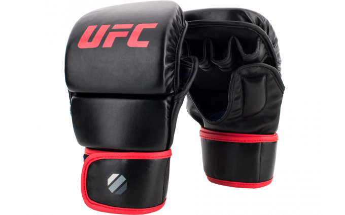 Перчатки MMA для спарринга 8 унций (Черные L/XL) UFC
