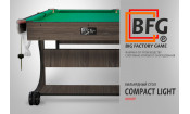 Бильярд BFG Compact Light 6 (Анкор) (Пул, анкор темный (ЛДСП), ЛДСП_16, Сукно Euro Pro 50 ш1.98м Yellow green, Х/б сетка)